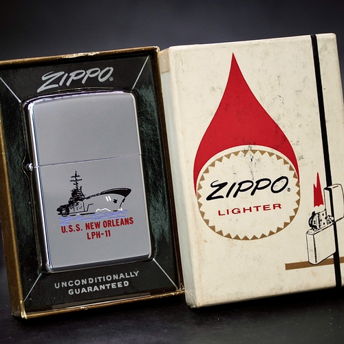 ZIPPO XƯA 1970 - HÀNG XƯA THẬP NIÊN 70s _ CHỦ ĐỀ TÀU CHIẾN NEW ORLEANS LPH-11