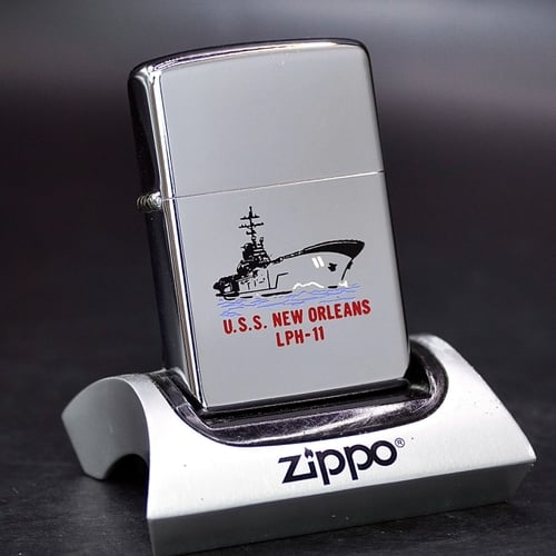 ZIPPO XƯA 1970 - HÀNG XƯA THẬP NIÊN 70s _ CHỦ ĐỀ TÀU CHIẾN NEW ORLEANS LPH-11