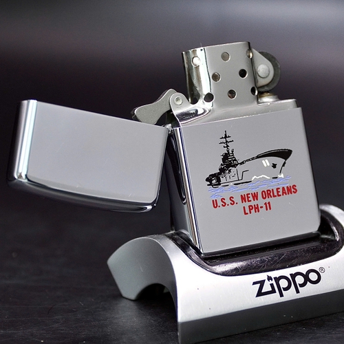 ZIPPO XƯA 1970 - HÀNG XƯA THẬP NIÊN 70s _ CHỦ ĐỀ TÀU CHIẾN NEW ORLEANS LPH-11