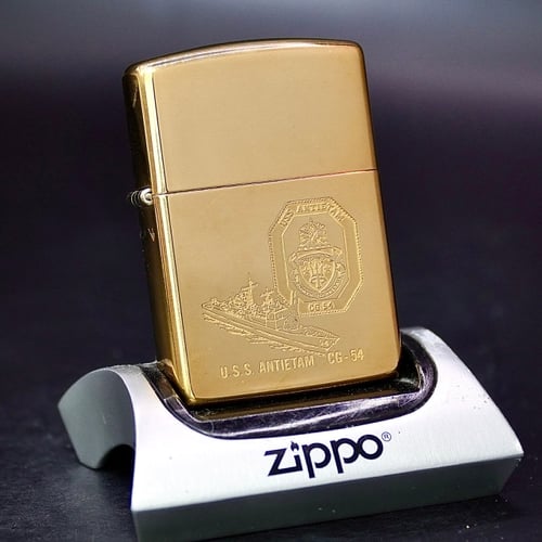 ZIPPO XƯA 32-91 - HÀNG XƯA THẬP NIÊN 90s _ CHỦ ĐỀ TÀU CHIẾN ANTIETAM CG 54