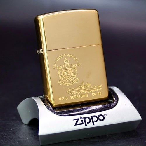 ZIPPO XƯA 1998 - HÀNG XƯA THẬP NIÊN 90s _ CHỦ ĐỀ TÀU CHIẾN YORKTOWN CG 48