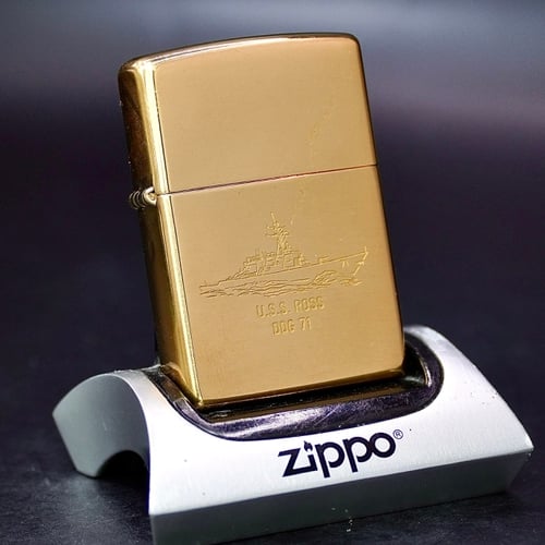 ZIPPO XƯA 1999 - HÀNG XƯA THẬP NIÊN 90s _ CHỦ ĐỀ TÀU CHIẾN ROSS DDG 71