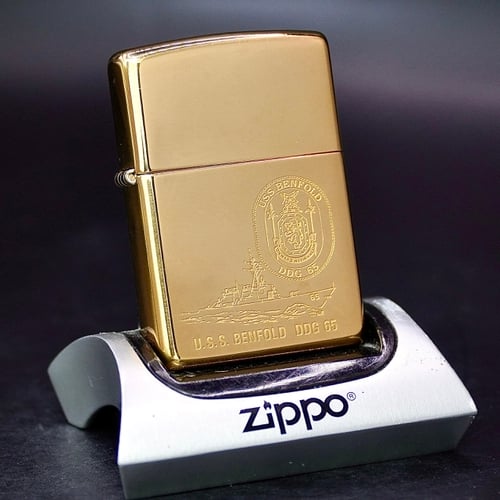 ZIPPO XƯA 2000 - HÀNG XƯA THẬP NIÊN 2000s _ CHỦ ĐỀ TÀU CHIẾN BENFOLD DDG 65