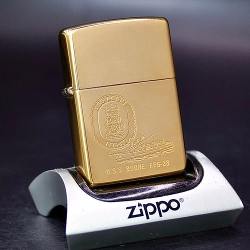 ZIPPO XƯA 2000 - HÀNG XƯA THẬP NIÊN 2000s _ CHỦ ĐỀ TÀU CHIẾN BOONE FFG-28