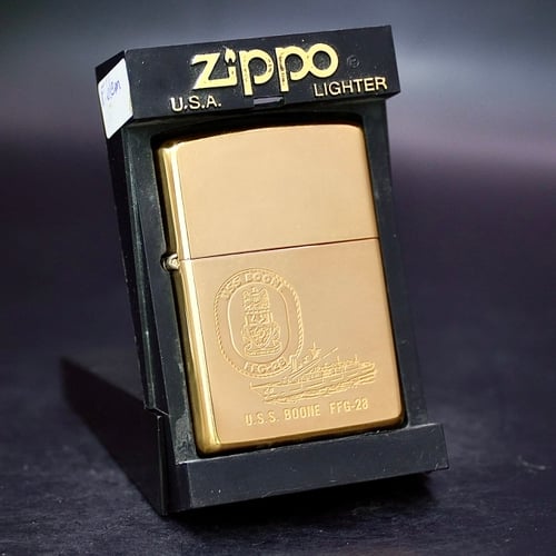 ZIPPO XƯA 2000 - HÀNG XƯA THẬP NIÊN 2000s _ CHỦ ĐỀ TÀU CHIẾN BOONE FFG-28