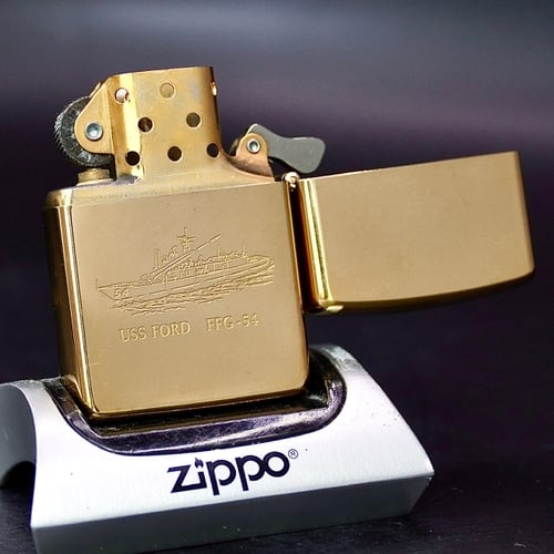 ZIPPO XƯA 32-92 - HÀNG XƯA THẬP NIÊN 90s _ CHỦ ĐỀ TÀU CHIẾN FORD FFG 54