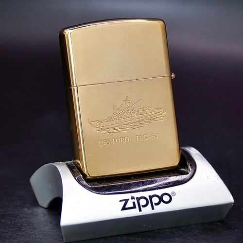 ZIPPO XƯA 32-92 - HÀNG XƯA THẬP NIÊN 90s _ CHỦ ĐỀ TÀU CHIẾN FORD FFG 54