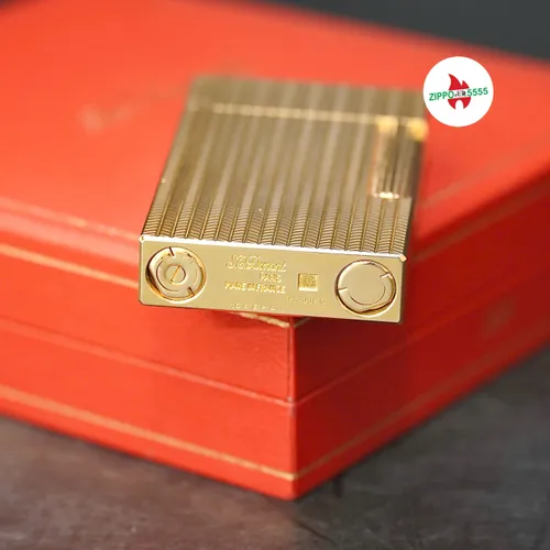 S.T. Dupont Chính Hãng Pháp Ligne 2 form cao bọc vàng, hàng xưa thập niên 80s