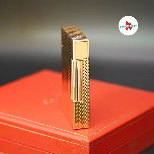 S.T. Dupont Chính Hãng Pháp Ligne 2 form cao bọc vàng, hàng xưa thập niên 80s