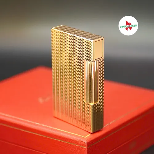 S.T. Dupont Chính Hãng Pháp Ligne 2 form cao bọc vàng, hàng xưa thập niên 80s