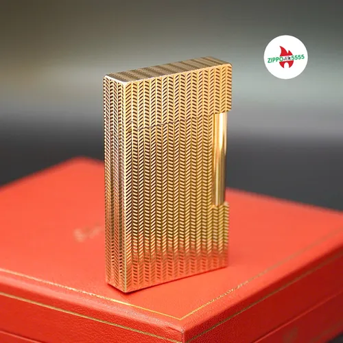 S.T. Dupont Chính Hãng Pháp Ligne 2 form cao bọc vàng, hàng xưa thập niên 80s