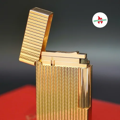 S.T. Dupont Chính Hãng Pháp Ligne 2 form cao bọc vàng, hàng xưa thập niên 80s