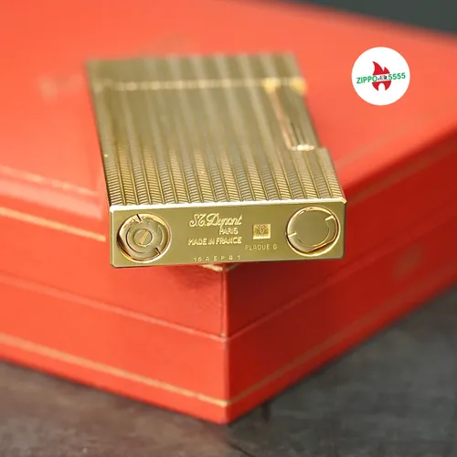 S.T. Dupont Chính Hãng Pháp Ligne 2 form cao bọc vàng, hàng xưa thập niên 80s