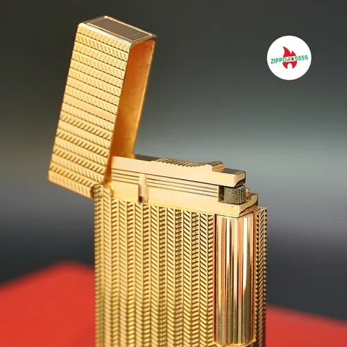 S.T. Dupont Chính Hãng Pháp Ligne 2 form cao bọc vàng, hàng xưa thập niên 80s