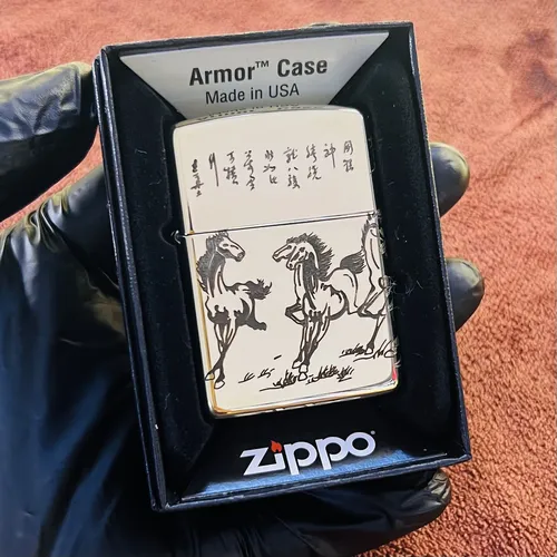 ZIPPO KHẮC MÃ ĐÁO THÀNH CÔNG VỎ DÀY ARMOR