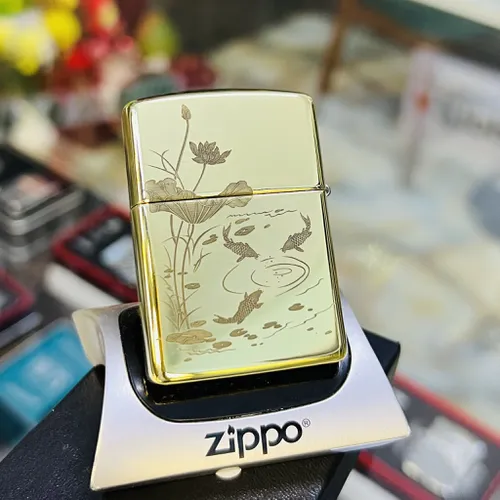 ZIPPO KHẮC CÁ CHÉP HÓA RỒNG 3D