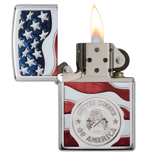 American Stamp on Flag