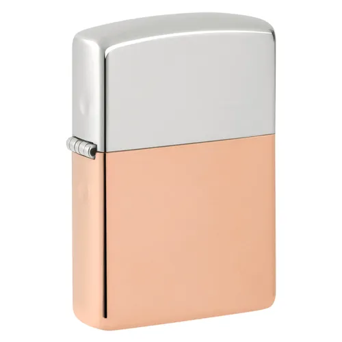 Bật lửa Zippo USA lưỡng kim nắp bạc Sterling Copper