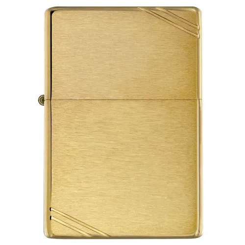 Zippo Brushed Brass Vintage with Slashes