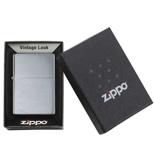 Brushed Chrome Vintage with Slashes