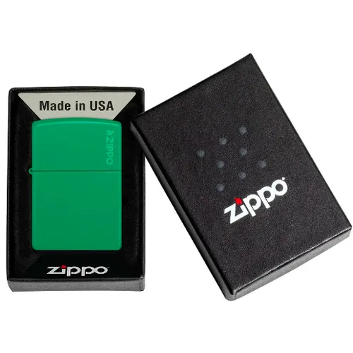 Classic Grass Green Matte Zippo Logo
