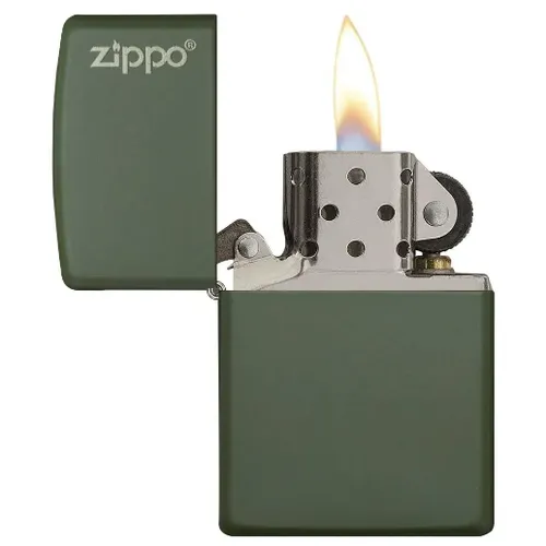 Classic Green Matte Zippo Logo