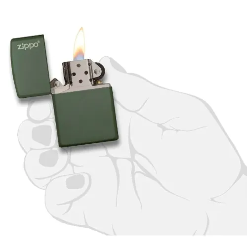 Classic Green Matte Zippo Logo