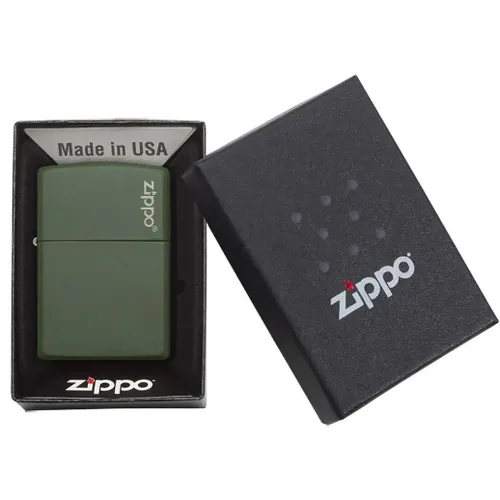 Classic Green Matte Zippo Logo
