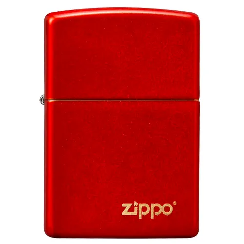 Classic Metallic Red Zippo Logo