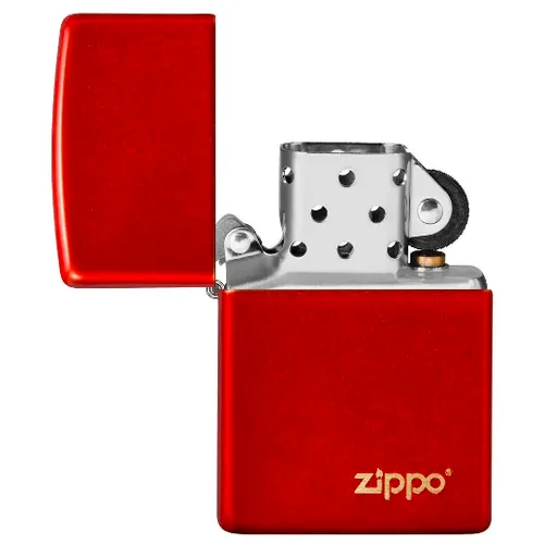 Classic Metallic Red Zippo Logo