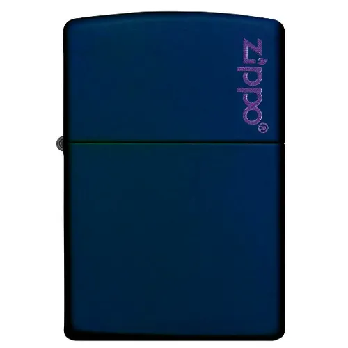 Classic Navy Matte Zippo Logo