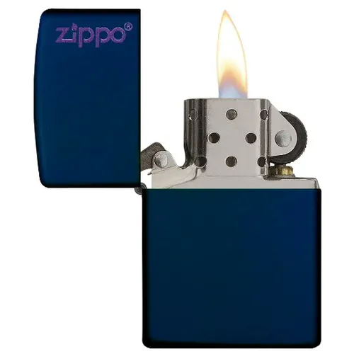 Classic Navy Matte Zippo Logo