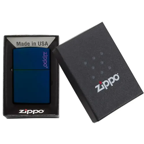 Classic Navy Matte Zippo Logo