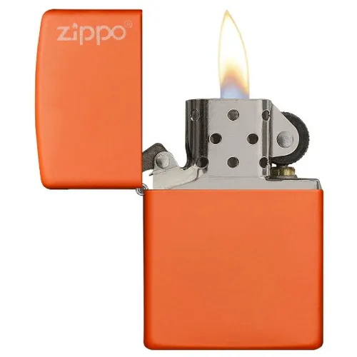 Classic Orange Matte Zippo Logo