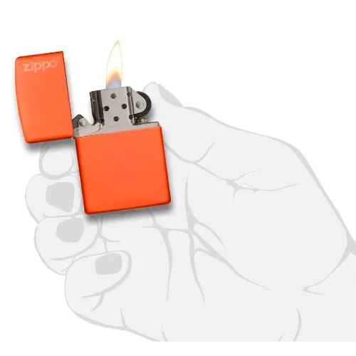 Classic Orange Matte Zippo Logo