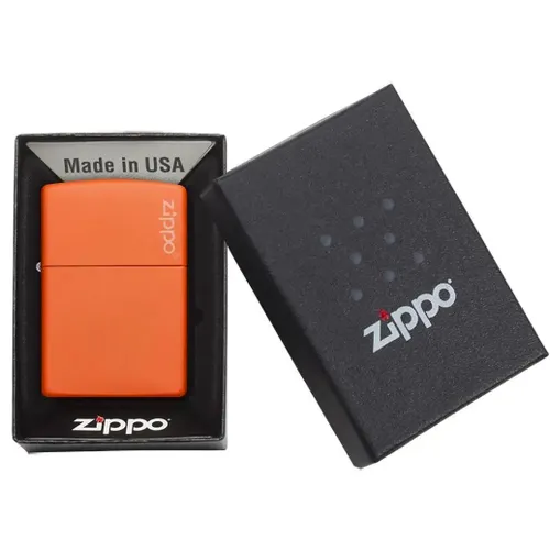 Classic Orange Matte Zippo Logo