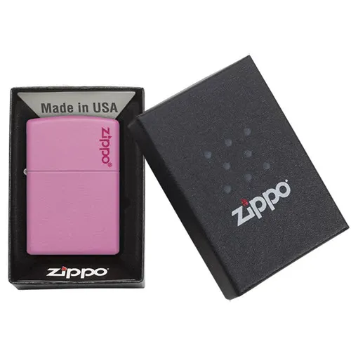 Classic Pink Matte Zippo Logo