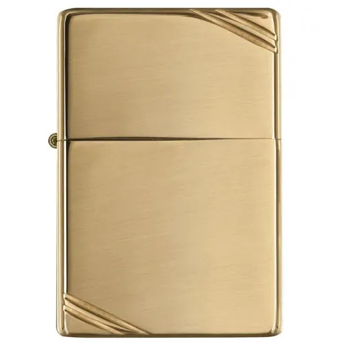 Zippo High Polish Brass Vintage with Slashes