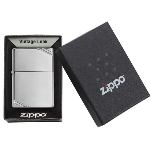 Zippo High Polish Chrome Vintage with Slashes