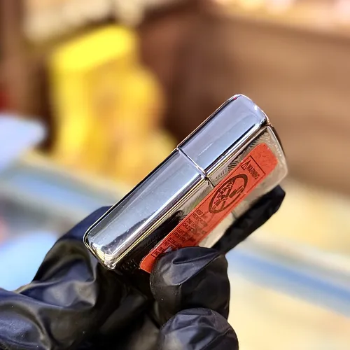 Zippo 1996 ( XII La Mã ) Mạ Bạc Silver Plated New Nguyên Bản