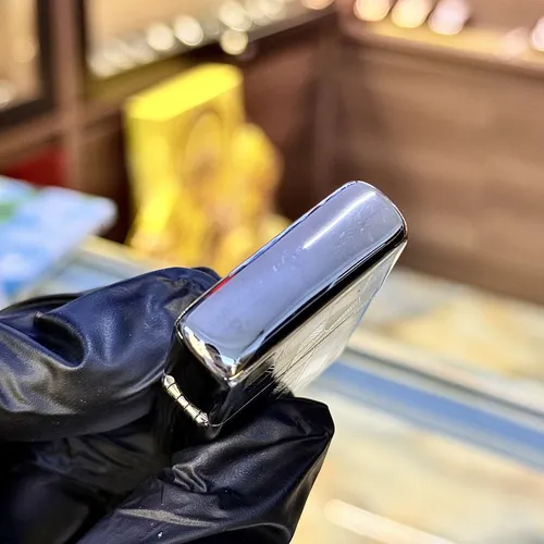 Zippo 1996 ( XII La Mã ) Mạ Bạc Silver Plated New Nguyên Bản