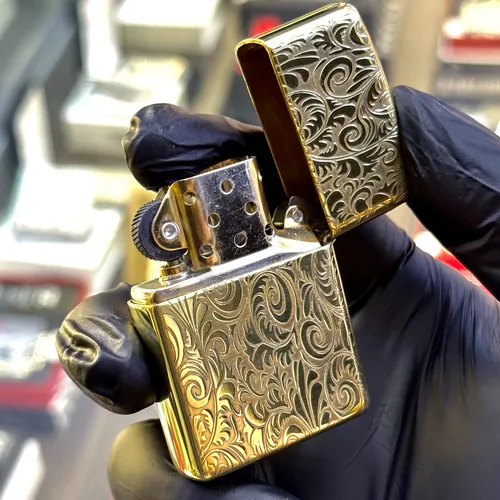 ZIPPO KHẮC HOA VĂN FLORAL 3D