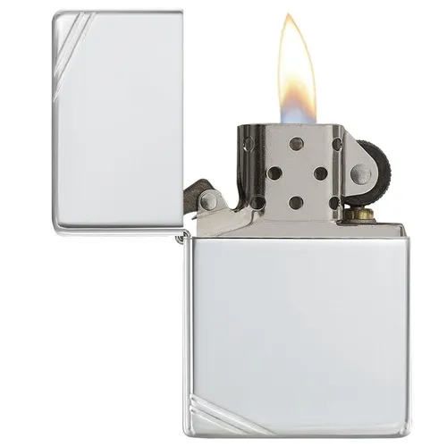 Zippo Sterling Silver Vintage with Slashes 14