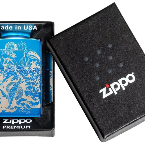 Zippo 48787 – Zippo Atlantis Design High Polish Blue