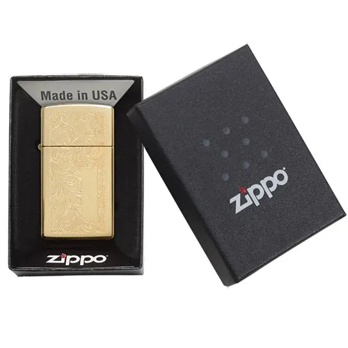 Zippo Slim® Brass Venetian®