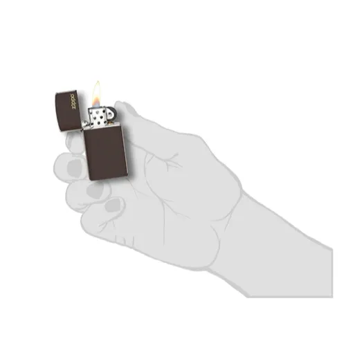 Slim® Brown Zippo Logo
