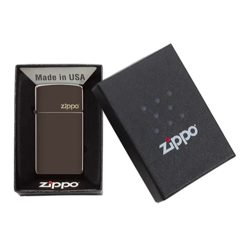 Slim® Brown Zippo Logo