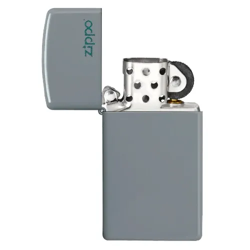Slim® Flat Grey Zippo Logo
