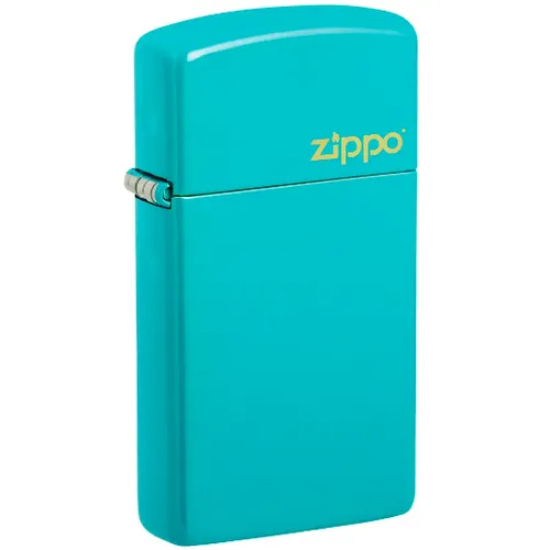 Slim® Flat Turquoise Zippo Logo