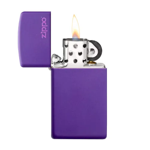 Slim® Purple Matte Zippo Logo